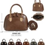 Bolso de Mano Sintético con Compartimentos Exteriores y 2 Cremalleras Enterizas para Mujer