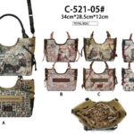 Bolso de Mano Sintético con Muñeca Sweet Candy, Cierre de Cuerdas y Cremallera para Mujer