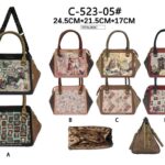 Bolso de Hombro Sintético de Mujer con Diseño Muñeca Sweet Candy y Cremalleras Laterales
