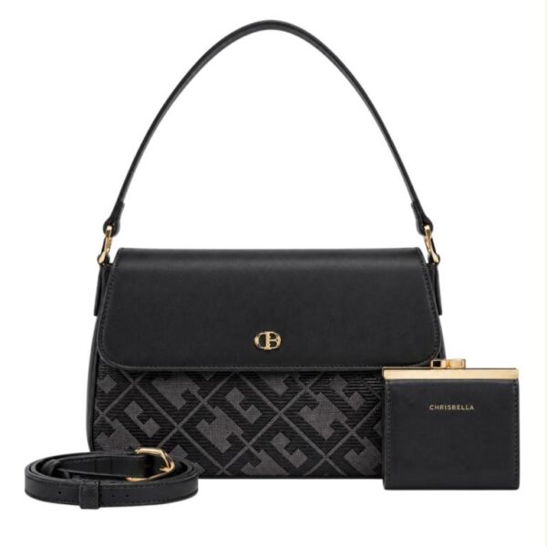 Bolso de Hombro Chrisbella en Piel Sintética con Monedero Extra para Mujer - Imagen 5