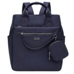 Amplia Mochila de Nylon Coveri Collection con Multicompartimentos y Monedero Extra - Imagen 6