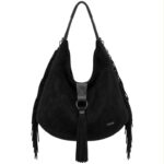 Amplio Bolso de Hombro Sintético Coveri Collection con Flecos Laterales y Mini Solapa Mujer - Imagen 4