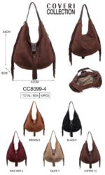 Amplio Bolso de Hombro Sintético Coveri Collection con Flecos Laterales y Mini Solapa Mujer - Imagen 6