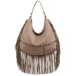 Bolso de Hombro Sintético Coveri Collection con Flecos y Tachuelas Frontales Mujer - Imagen 5