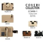 Cartera Sintética Coveri Collection de Mujer con Diseño Vaca, Caja y Compartimento Frontal