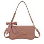 Bolso de Hombro Sintético con Diseño Original, Solapa de Botón y Pañuelo Decorativo Mujer - Imagen 3