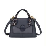Bolso de Mano Sintético con Asa Corta de Pañuelo Decorativo y Estilo Maletín para Mujer - Imagen 6