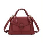 Bolso de Mano Sintético con Asa Corta de Pañuelo Decorativo y Estilo Maletín para Mujer - Imagen 4