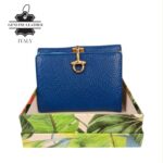 Cartera Premium Pequeña de Gran Calidad Mujer en Piel con Caja e Interior Multicolor