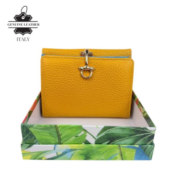 Cartera Premium Pequeña de Gran Calidad Mujer en Piel con Caja e Interior Multicolor - Imagen 2
