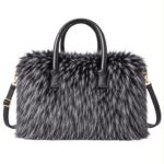 Bolso de Mano tipo Maletín con Pelo Sintético, Gran Calidad y Tira Bandolera Ajustable para Mujer - Imagen 6