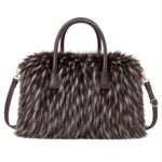 Bolso de Mano tipo Maletín con Pelo Sintético, Gran Calidad y Tira Bandolera Ajustable para Mujer - Imagen 7