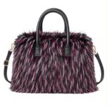 Bolso de Mano tipo Maletín con Pelo Sintético, Gran Calidad y Tira Bandolera Ajustable para Mujer - Imagen 2