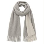 Bufanda Reversible de Lana con Flecos, Colores Lisos y Agradable al Tacto para Mujer - Imagen 10