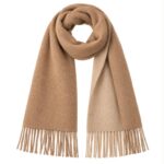 Bufanda Reversible de Lana con Flecos, Colores Lisos y Agradable al Tacto para Mujer - Imagen 5