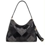 Bolso de Hombro Sintético Hobo con Diseño Rombos Multicolor y Trasero Estilo Charol para Mujer - Imagen 5