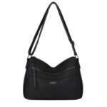 Bolso de Hombro en Tela Nylon para Mujer Nazareno Gabrielli con 3 Bolsillos Exteriores - Imagen 3