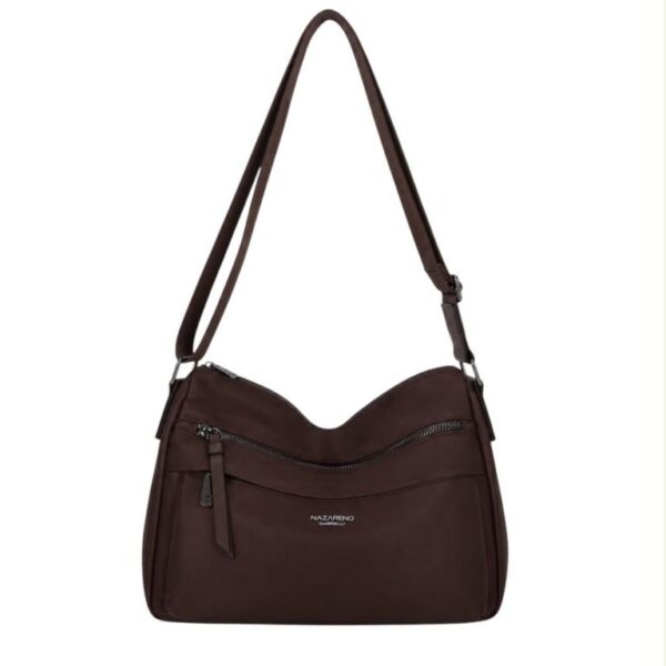 Bolso de Hombro en Tela Nylon para Mujer Nazareno Gabrielli con 3 Bolsillos Exteriores - Imagen 5