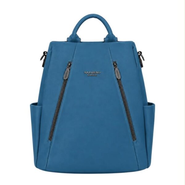 Mochila Antirrobo en Nylon para Mujer Nazareno Gabrielli con 2 Bolsillos Frontales - Imagen 2