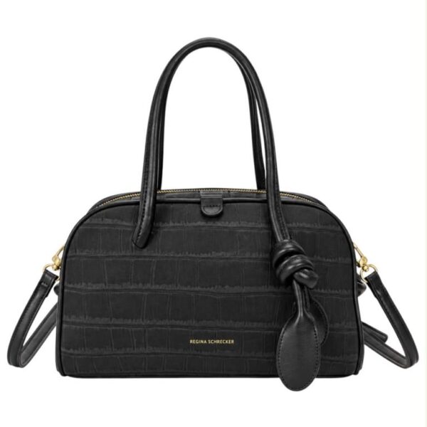 Bolso de Mano Sintético Regina Schrecker con Diseño Croco y Decoración Frontal Mujer - Imagen 3