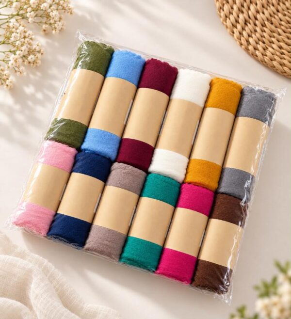 Fular Para Mujer de Colores Lisos en Viscosa y Algodón - Imagen 2